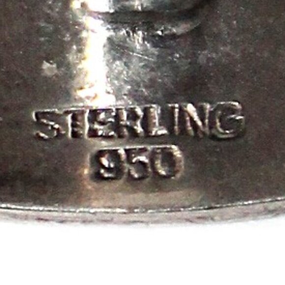 Vintage 950 Sterling Silver Brocade Cuff Links 10 Grams - Picture 5 of 6